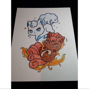 Pokémon Vulpix and Alola Vulpix Drawing